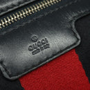 GUCCI GG Canvas Sherry Line Boston Bag Navy Gold 247205 Auth BA4968-18