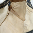 GUCCI GG Canvas Sherry Line Boston Bag Navy Gold 247205 Auth BA4968-20