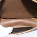 Christian Dior Honeycomb Canvas Shoulder Bag PVC Leather Black Brown Auth BA497-12