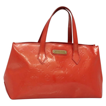 LOUIS VUITTON Monogram Vernis Wilshire PM Bag Orenge Sunset M93644 Auth BA4975