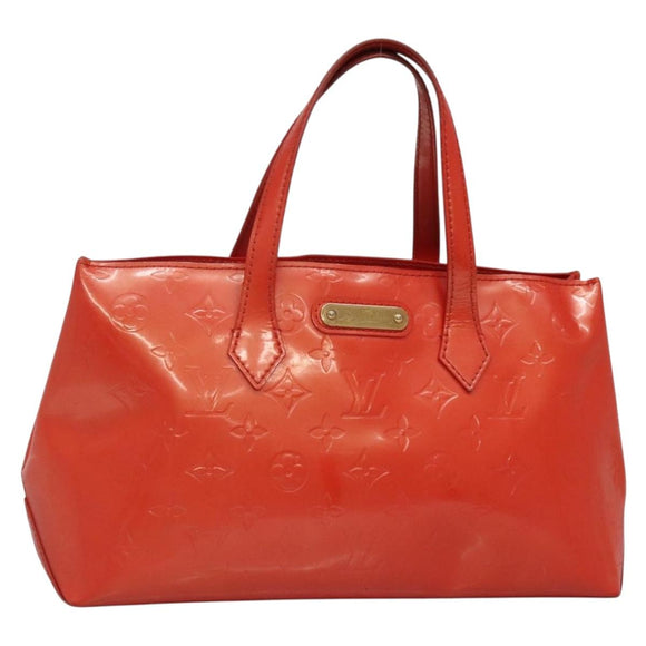 LOUIS VUITTON Monogram Vernis Wilshire PM Bag Orenge Sunset M93644 Auth BA4975