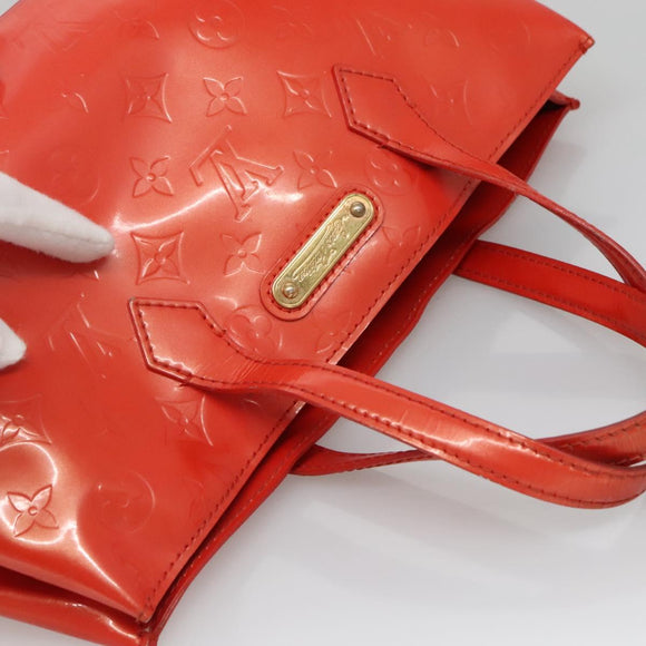 LOUIS VUITTON Monogram Vernis Wilshire PM Bag Orenge Sunset M93644 Auth BA4975