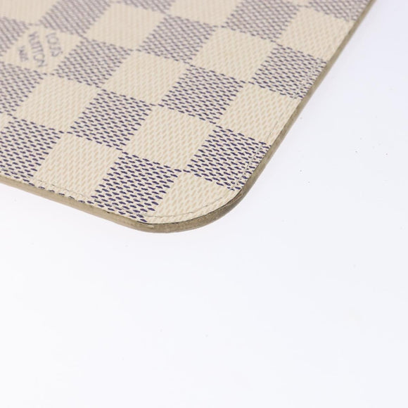 LOUIS VUITTON Damier Azur Neverfull MM Pouch LV Auth BA4978
