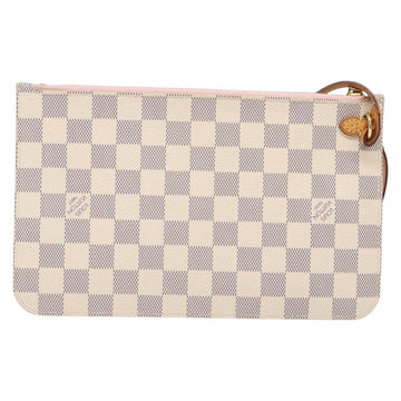 LOUIS VUITTON Damier Azur Neverfull MM Pouch LV Auth BA4978 - 0