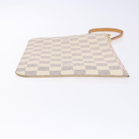 LOUIS VUITTON Damier Azur Neverfull MM Pouch LV Auth BA4978