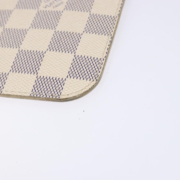 LOUIS VUITTON Damier Azur Neverfull MM Pouch LV Auth BA4978