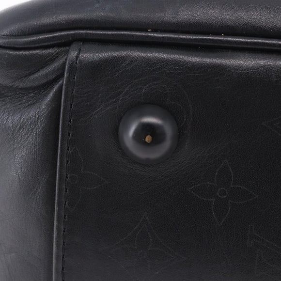 LOUIS VUITTON Monogram Difference Clarkson Tas Leer Zwart M92402 Auth BA4980