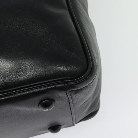 LOUIS VUITTON Monogram Difference Clarkson Bag Leather Black M92402 Auth BA4980