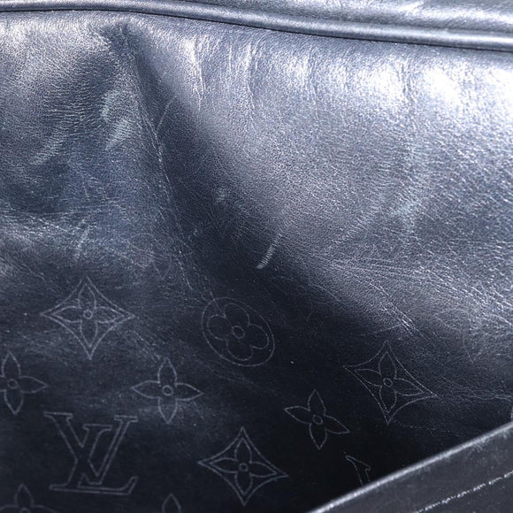 LOUIS VUITTON Monogram Difference Clarkson Tas Leer Zwart M92402 Auth BA4980