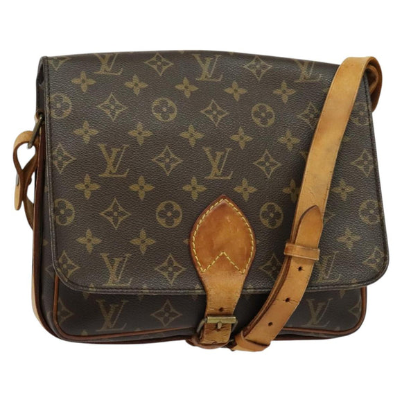 LOUIS VUITTON Monogram Cartouchiere GM Shoulder Bag M51252 LV Auth BA4985