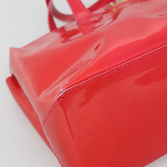 LOUIS VUITTON Vernis Wilshire Boulevard Hand Bag Rose Pop M93643 LV Auth BA5004