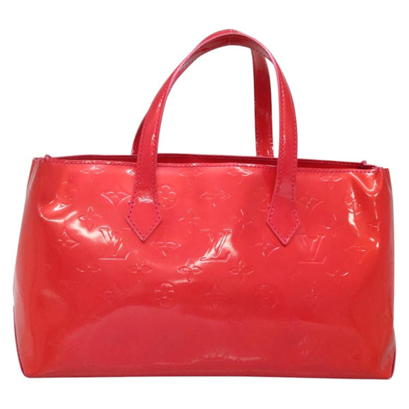LOUIS VUITTON Vernis Wilshire Boulevard Hand Bag Rose Pop M93643 LV Auth BA5004