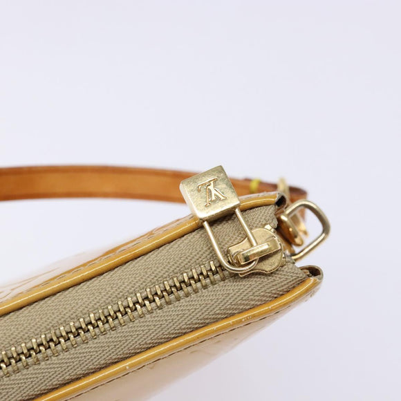 LOUIS VUITTON Monogram Vernis Lexington Pouch Beige M91010 LV Auth BA5005