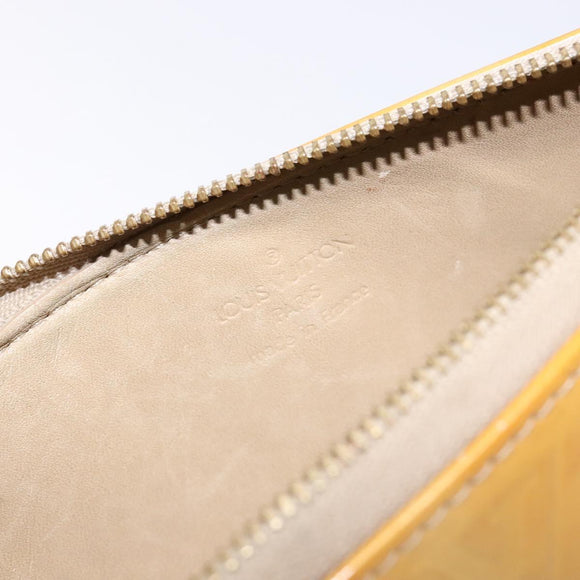 LOUIS VUITTON Monogram Vernis Lexington Pouch Beige M91010 LV Auth BA5005
