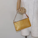 LOUIS VUITTON Monogram Vernis Lexington Pouch Beige M91010 LV Auth BA5005-21