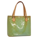 LOUIS VUITTON Monogram Vernis Houston Hand Bag Baby Blue M91005 LV Auth BA5011-1