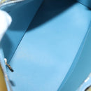 LOUIS VUITTON Monogram Vernis Houston Hand Bag Baby Blue M91005 LV Auth BA5011-11