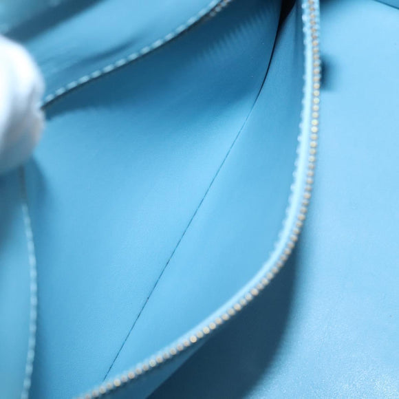 LOUIS VUITTON Monogram Vernis Houston Hand Bag Baby Blue M91005 LV Auth BA5011