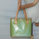 LOUIS VUITTON Monogram Vernis Houston Hand Bag Baby Blue M91005 LV Auth BA5011-22