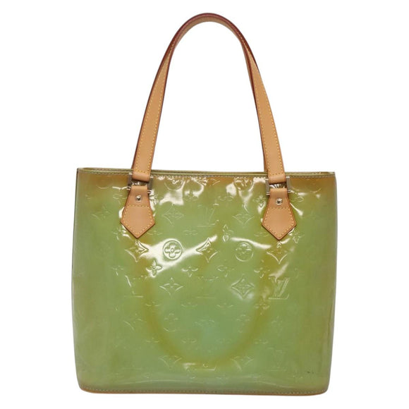 LOUIS VUITTON Monogram Vernis Houston Hand Bag Baby Blue M91005 LV Auth BA5011