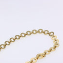 Salvatore Ferragamo Gancini Chain Shoulder Bag Suede Black Gold Auth BA5012-8