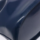 Salvatore Ferragamo Gancini Shoulder Bag Enamel Blue Silver Auth BA5013-16