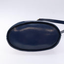 Salvatore Ferragamo Gancini Shoulder Bag Enamel Blue Silver Auth BA5013-5