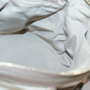 Salvatore Ferragamo Vala Hand Bag Nylon Beige Gold Auth BA5017-18