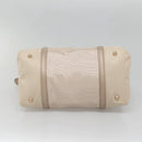 Salvatore Ferragamo Vala Hand Bag Nylon Beige Gold Auth BA5017-9