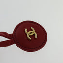 CHANEL Matelasse Chain Shoulder Bag Lamb Skin Red Gold CC Auth BA5019-9