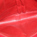 CHANEL Matelasse Chain Shoulder Bag Lamb Skin Red Gold CC Auth BA5019-11