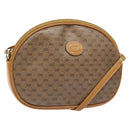 GUCCI Micro GG Supreme Shoulder Bag PVC Beige Gold Auth BA5021-1
