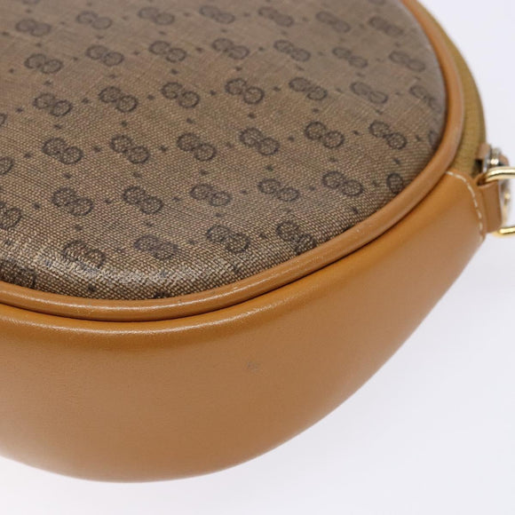 GUCCI Micro GG Supreme Shoulder Bag PVC Beige Gold Auth BA5021