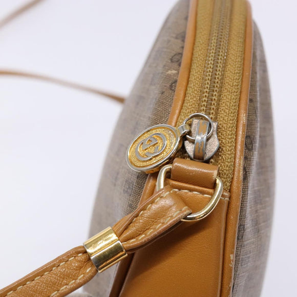 GUCCI Micro GG Supreme Shoulder Bag PVC Beige Gold Auth BA5021