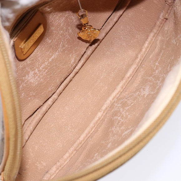 GUCCI Micro GG Supreme Shoulder Bag PVC Beige Gold Auth BA5021