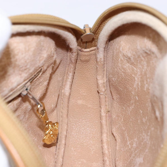 GUCCI Micro GG Supreme Shoulder Bag PVC Beige Gold Auth BA5021