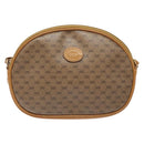 GUCCI Micro GG Supreme Shoulder Bag PVC Beige Gold Auth BA5021-2