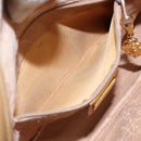 GUCCI Micro GG Supreme Shoulder Bag PVC Beige Gold Auth BA5021-20