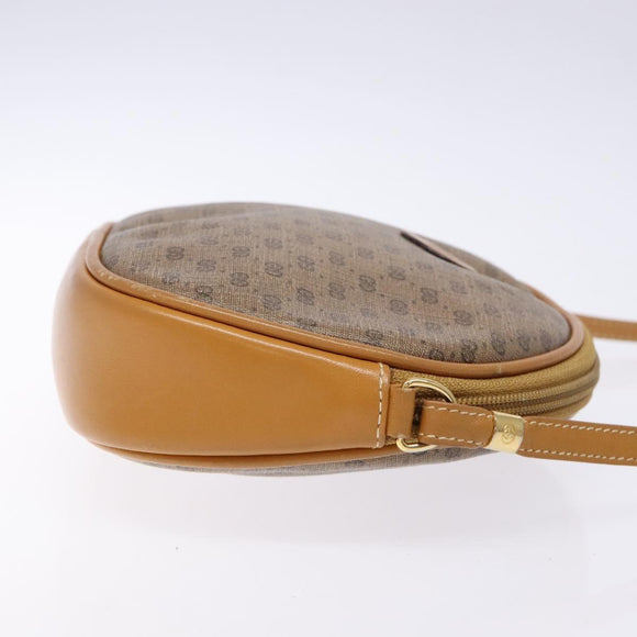 GUCCI Micro GG Supreme Shoulder Bag PVC Beige Gold Auth BA5021