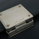 CELINE Trapeze Hand Bag Leather Suede 2way Blue Silver Auth BA5022-10