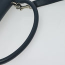 CELINE Trapeze Hand Bag Leather Suede 2way Blue Silver Auth BA5022-7