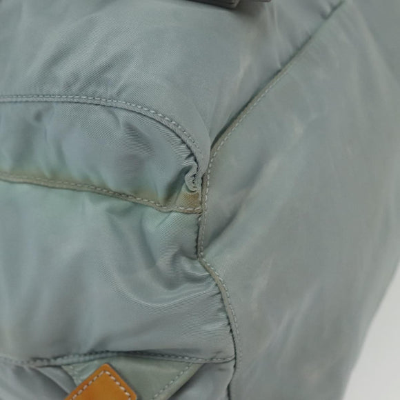 PRADA Backpack Nylon Light Blue Silver Auth BA5026