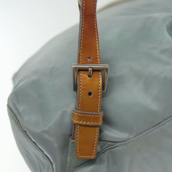 PRADA Backpack Nylon Light Blue Silver Auth BA5026