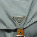 PRADA Backpack Nylon Light Blue Silver Auth BA5026-23