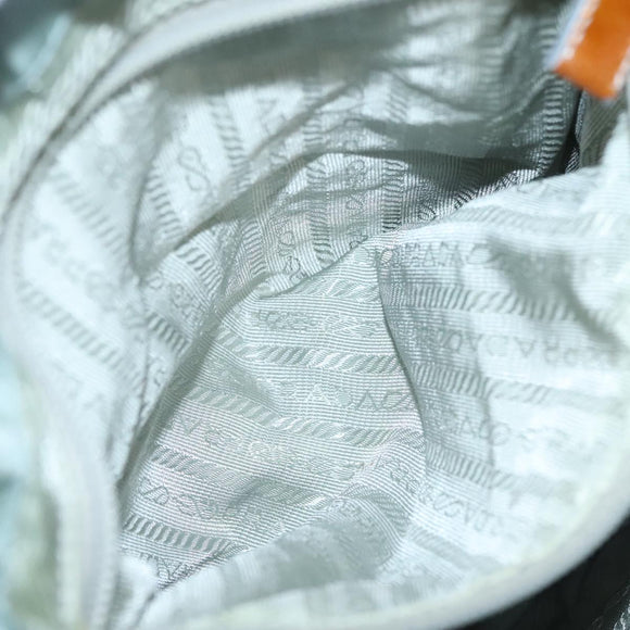 PRADA Backpack Nylon Light Blue Silver Auth BA5026