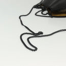 Stella MacCartney Chain Fabera Shoulder Bag Leather Black Auth BA5027-8