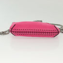 Stella MacCartney Chain Farabella Mini Bag Suede Pink Silver Auth BA5028-5