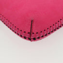 Stella MacCartney Chain Farabella Mini Bag Suede Pink Silver Auth BA5028-18