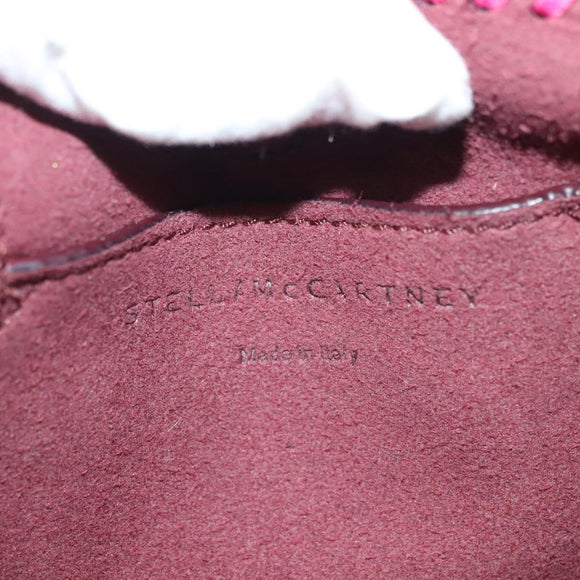 Stella MacCartney Chain Farabella Mini Bag Suede Pink Silver Auth BA5028