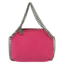 Stella MacCartney Chain Farabella Mini Bag Suede Pink Silver Auth BA5028-13